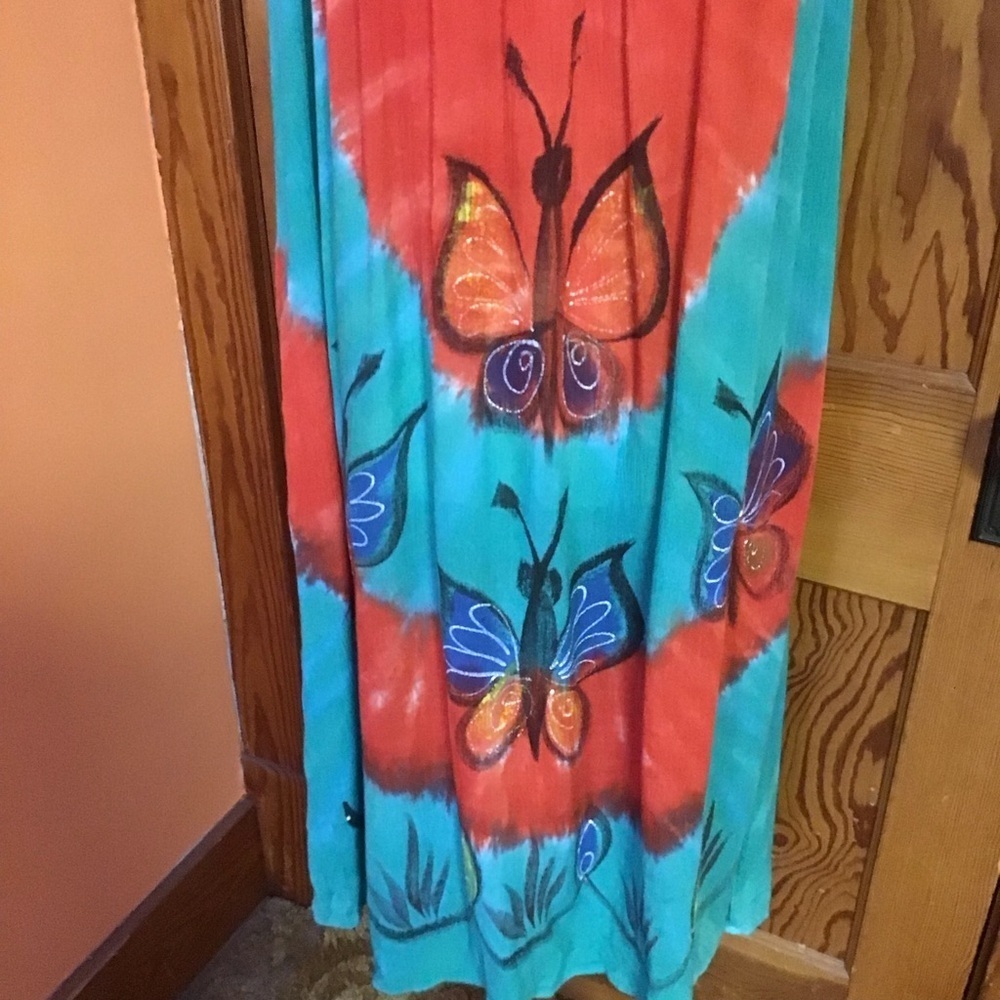Vintage 90s butterfly mumu dress - Picture 3 of 8